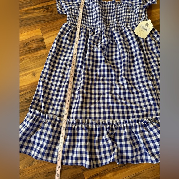 Beautiful brand new blue and white checkered gingham dress Altr’d state - Picture 5 of 5